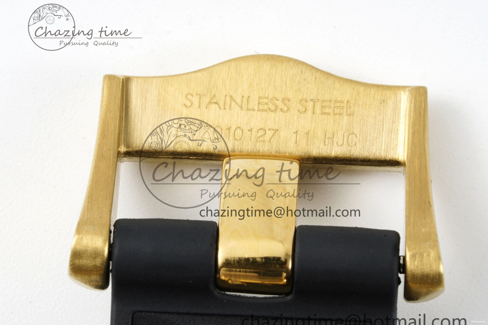 0327 TimelessDesign Speedmaster Moonwatch in Moonshine Gold YG RMF Best Edition YG Dial on Black Rubber Strap Manual Chrono 7834